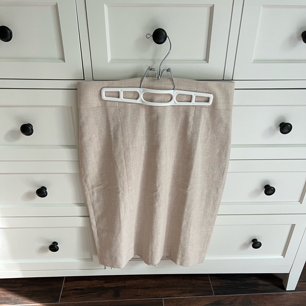 🆕NWT Ann Taylor Linen Pencil Skirt Size 6